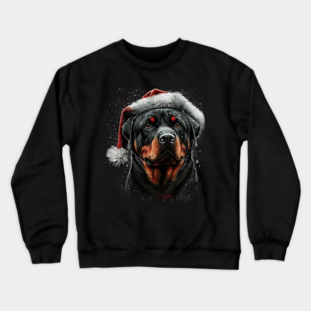 Rottweiler christmas Crewneck Sweatshirt by JayD World